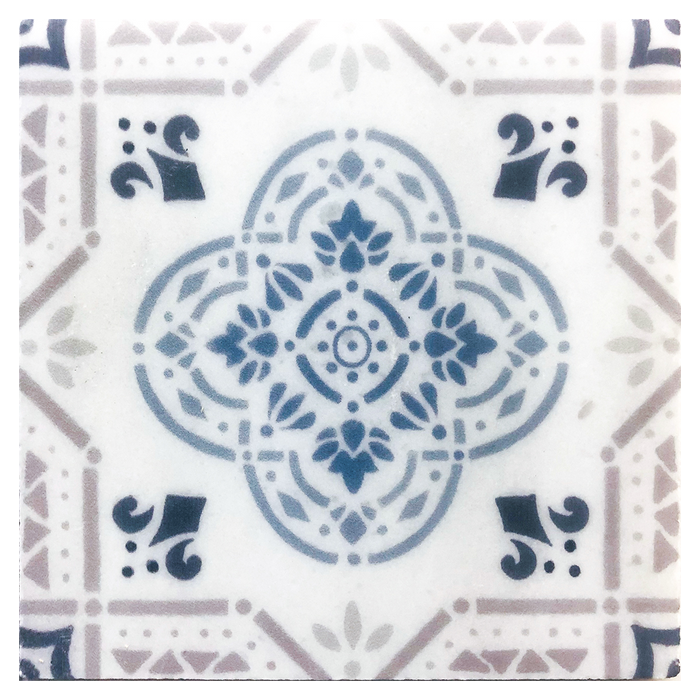 DW Tile &amp; Stone - Painted Marble Series 6 in. x 6 in. Marble Tile - PM04