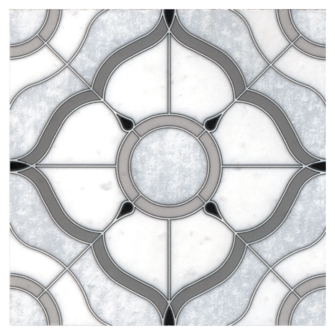 DW Tile &amp; Stone - Painted Marble Series 6 in. x 6 in. Marble Tile - PM07