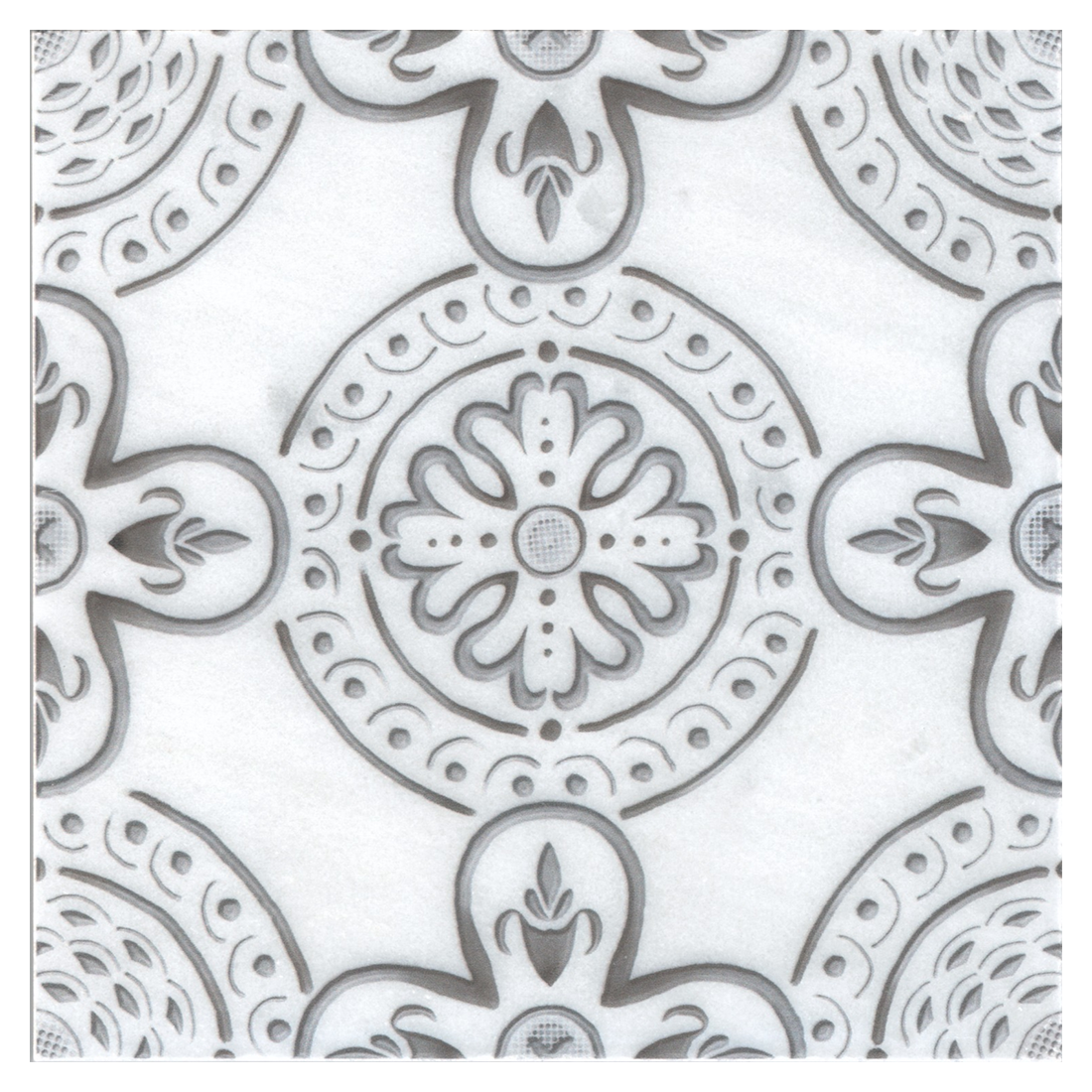 DW Tile &amp;amp; Stone - Painted Marble Series 6 in. x 6 in. Marble Tile - PM09