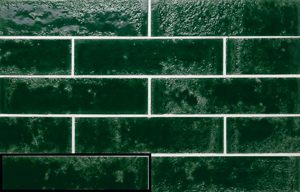 Tesoro Collection - Pukka Series - 3  in. x 10 in. Ceramic Wall Tile - Basil Green