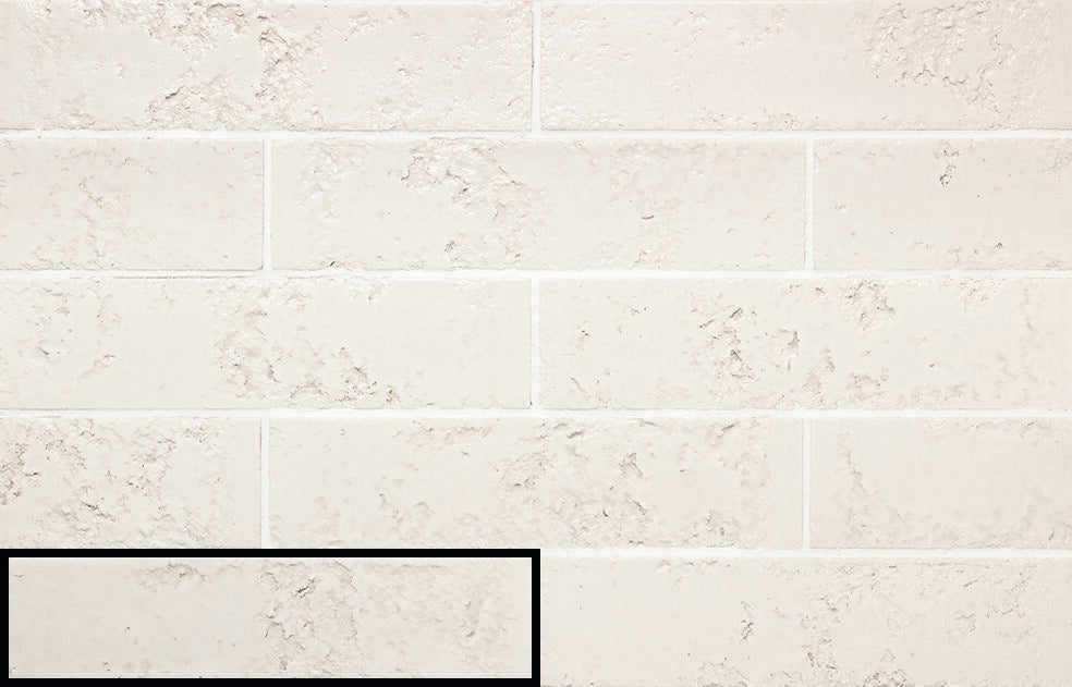 Tesoro Collection - Pukka Series - 3  in. x 10 in. Ceramic Wall Tile - Cotton White