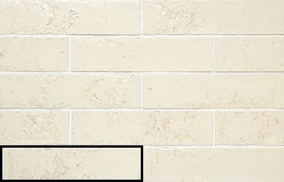 Tesoro Collection - Pukka Series - 3  in. x 10 in. Ceramic Wall Tile - Rice Cream