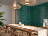 Tesoro Collection - Pukka Series - 3  in. x 10 in. Ceramic Wall Tile - Sage Blue wall installation