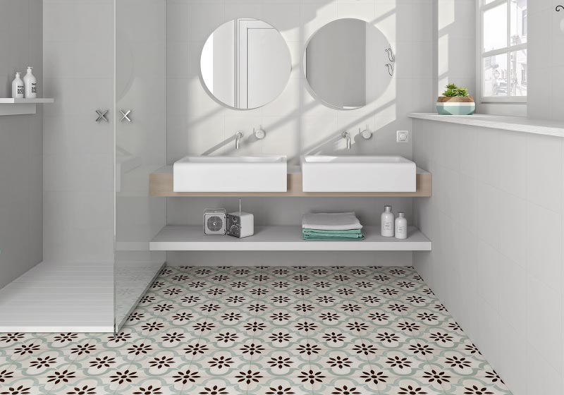 Pamesa - Art Collection - 8.78 in. x 8.78 in. Porcelain Tile - Seurat 1 room Install