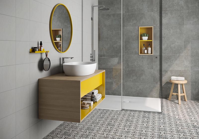 Pamesa - Art Collection - 8.78 in. x 8.78 in. Porcelain Tile - Sysley 1 Room  2
