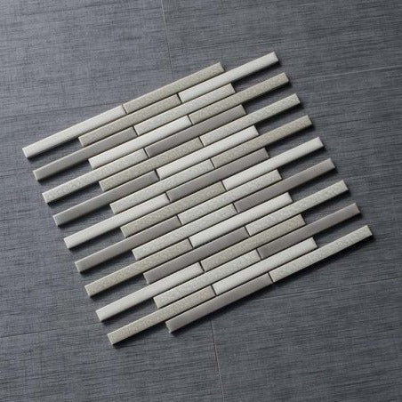 Soci Tile - Staggered Bar Pattern - Parchment Blend