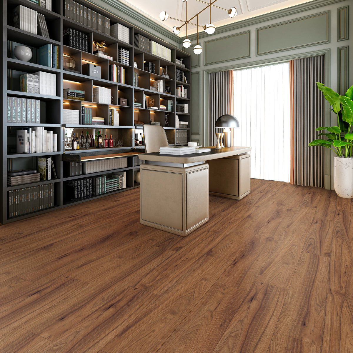 Floors 2000 - Peak Point Collection 8 in. x 48 in. Laminate Plank - City Cellar floor installation