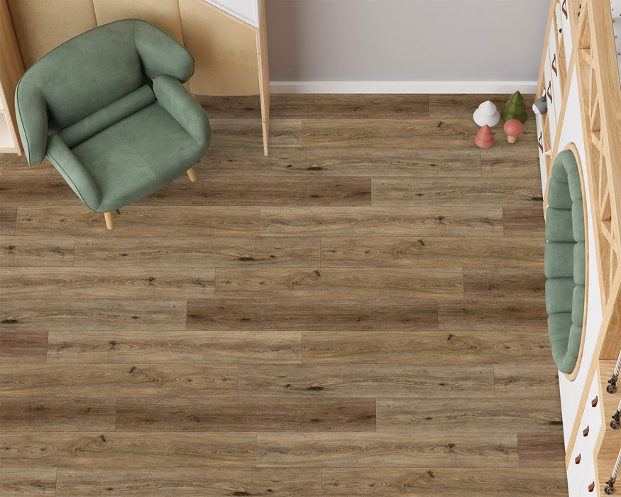 LW Flooring - Riverstone 7" x 60" Rigid Core Vinyl - Peridot Drift Top View