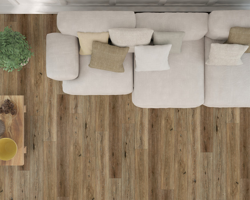 LW Flooring - Riverstone 7" x 60" Rigid Core Vinyl - Peridot Drift Installed