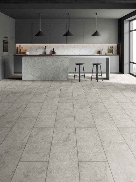 Engineered Floors - Pietra LVT T0823 - 12 in. x 24 in. - Granite Grey Installed