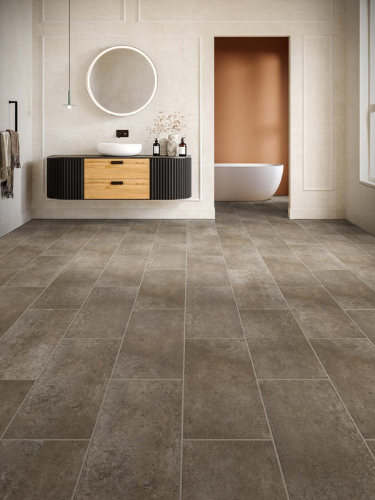Engineered Floors - Pietra LVT T0823 - 12 in. x 24 in. - Travertino Installed
