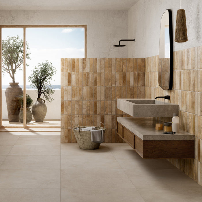 Prestige - Brick Revolution - 2 in. x 10 in. Porcelain Tile - Ocra