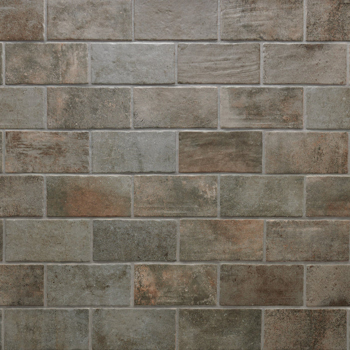 Prestige - Brick Revolution - 5 in. x 10 in. Porcelain Tile - Mud