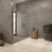 Arizona Tile - Konkrete Series - 12" x 24" Matte Porcelain Tile - Cenere wall installation