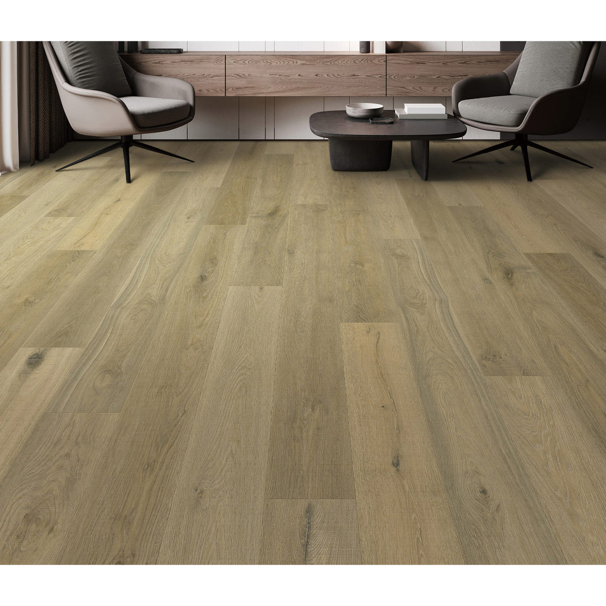 Provenza Floors - New Wave - 8.75 in. x 72 in. Rigid Core - Modern Mink Installed