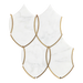 DW Tile & Stone - Reina - Bianco Bello Marble with Brass Polished Waterjet Mosaic