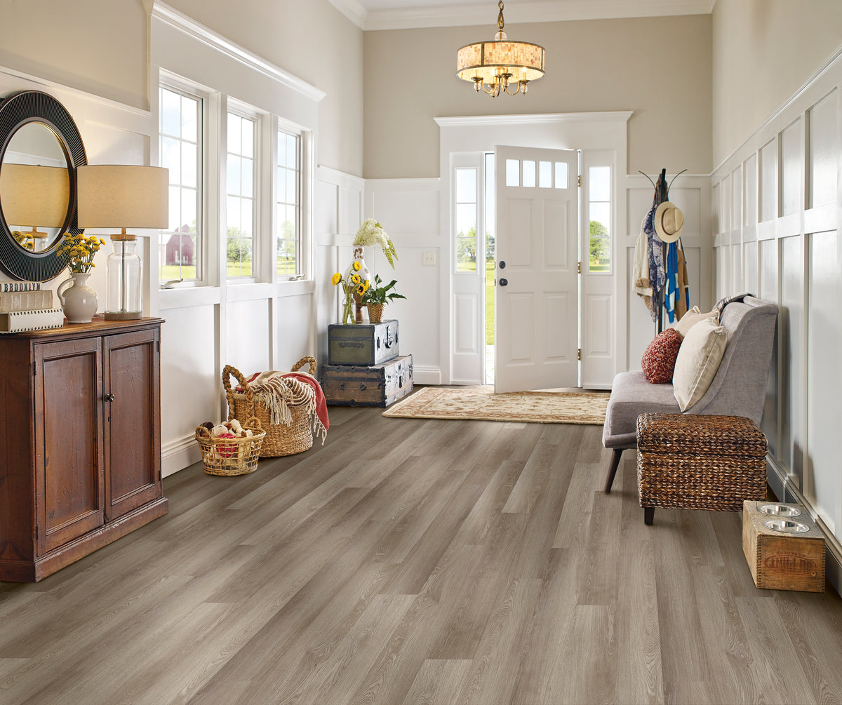 Hartco - Everguard Classic Rigid Core 5.9 in. x 48 in. - Deep Taupe Installed