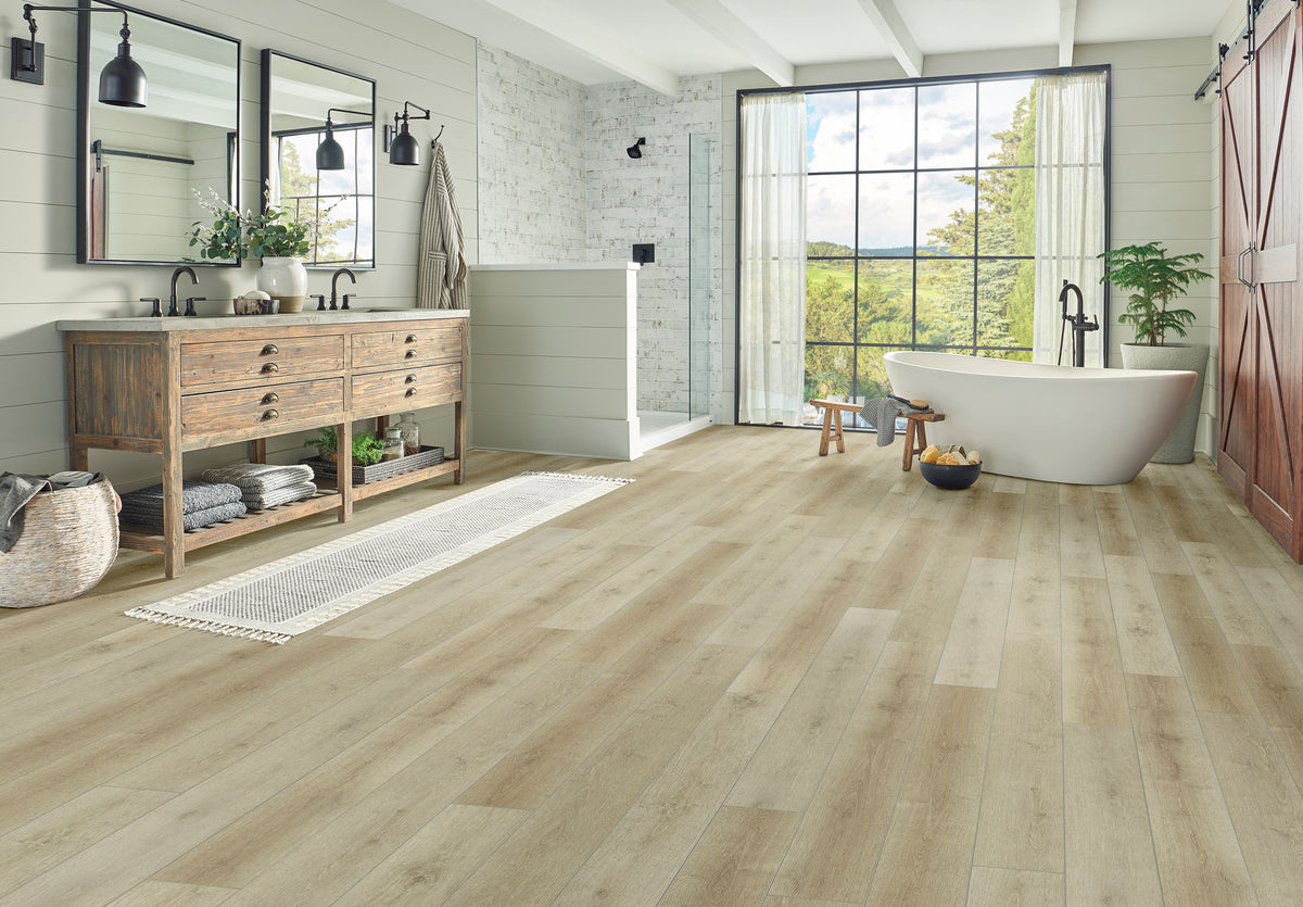 Hartco - Everguard Trending Rigid Core 7.1 in. x 60 in. - Botanical Tan Installed