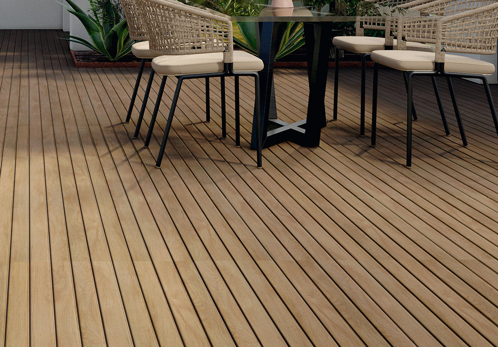 Emser Tile - Enhance - Radiant - 8" x 18" - Extruded Glazed Porcelain - Beach Installed