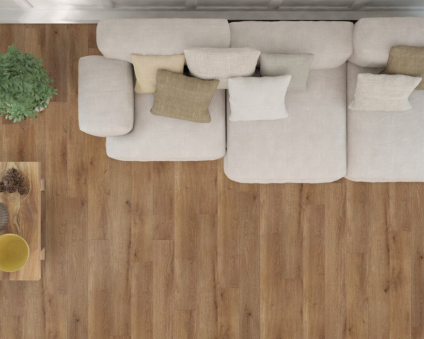 LW Flooring - Riverstone 7" x 60" Rigid Core Vinyl - Ruby Splash Top Down