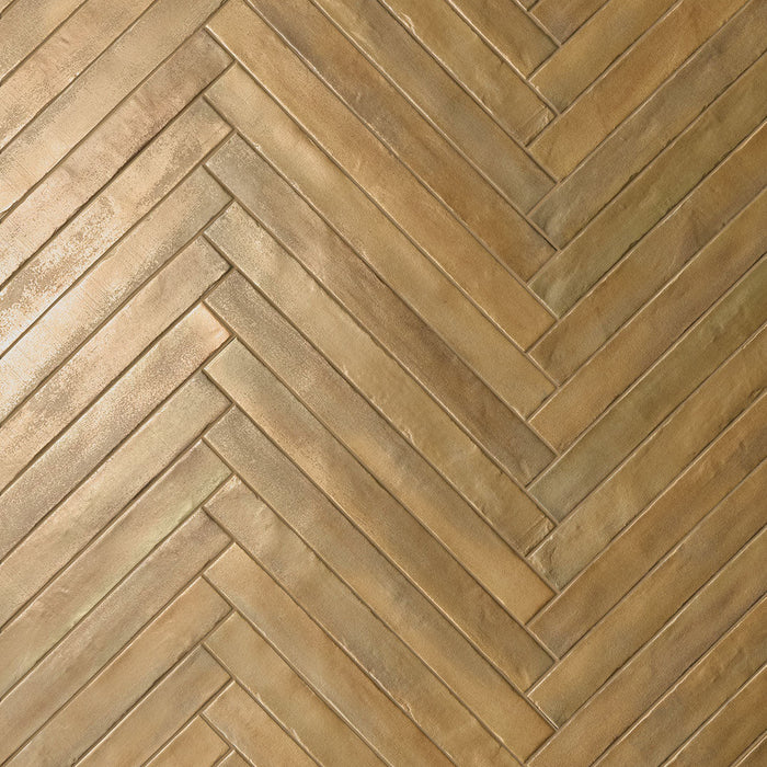 Rondine - Iridescent Collection - 2 in. x 18 in. Porcelain Tile - Caramel