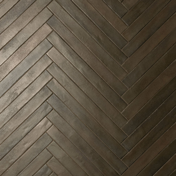 Rondine - Iridescent Collection - 2 in. x 18 in. Porcelain Tile - Moka