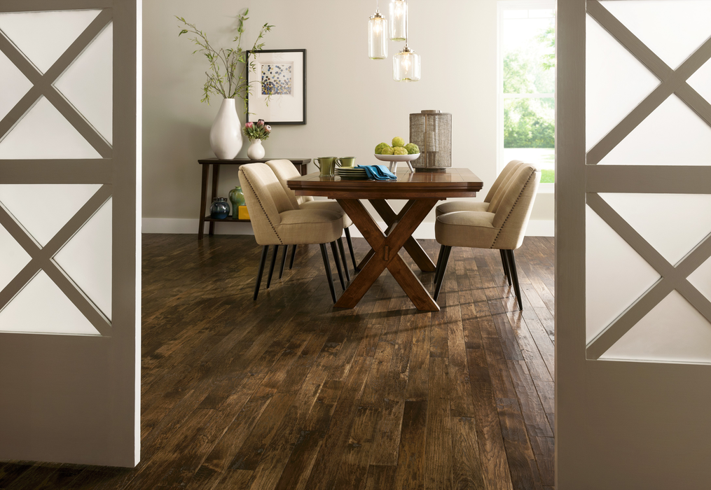 Hartco - American Scrape Solid Hardwood - River House Room Scene