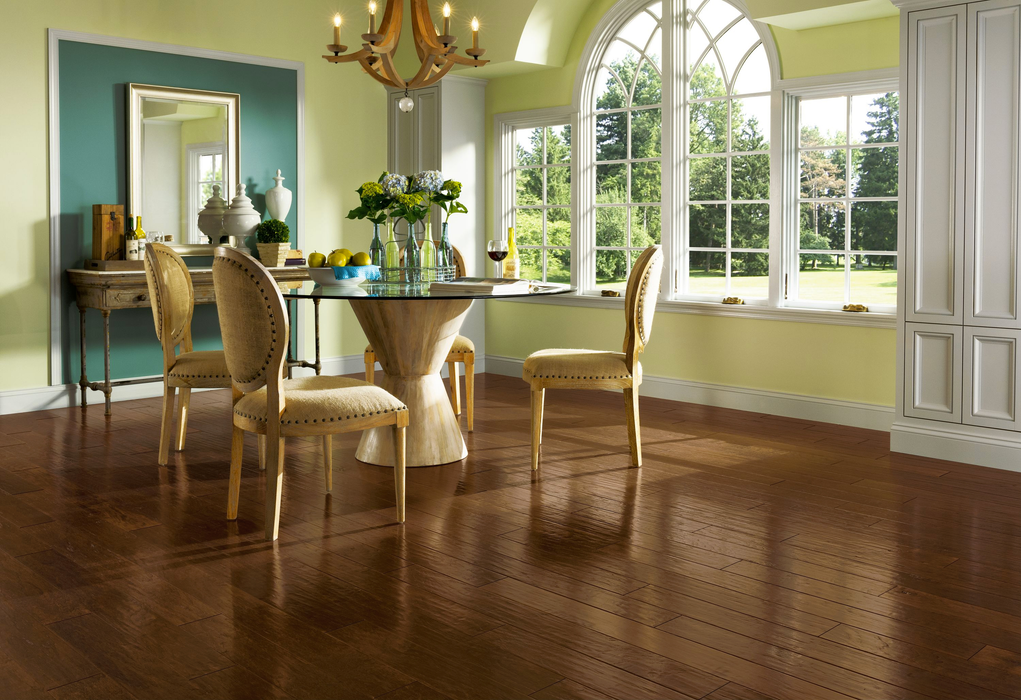 Hartco - American Scrape Solid Hardwood - Candy Apple Room Scene