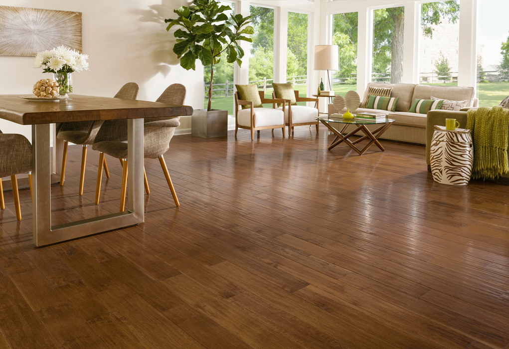 Hartco - American Scrape Solid Hardwood - Gold Rush Room scene