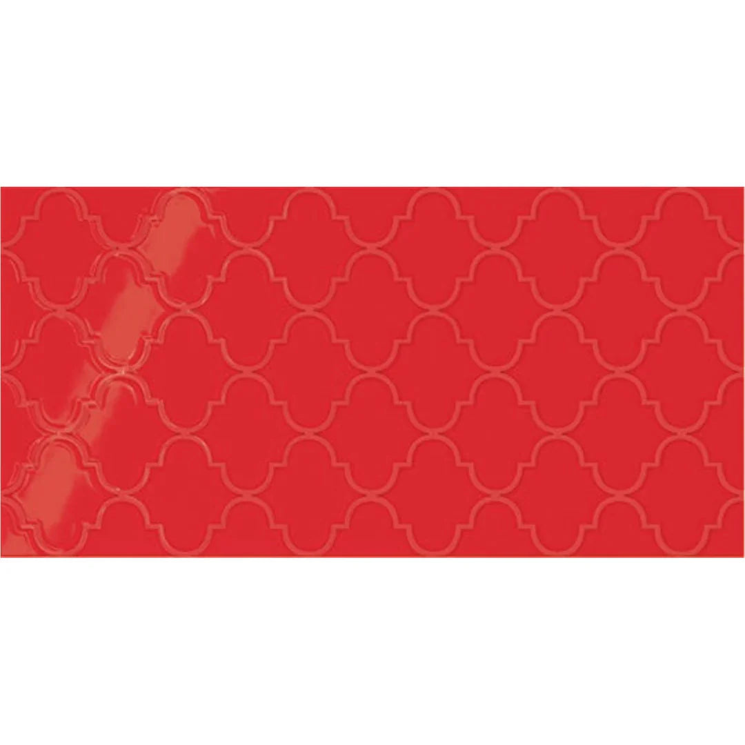 Daltile - Showscape - 12 in. x 24 in. Arabesque Textured Ceramic Wall Tile - Currant