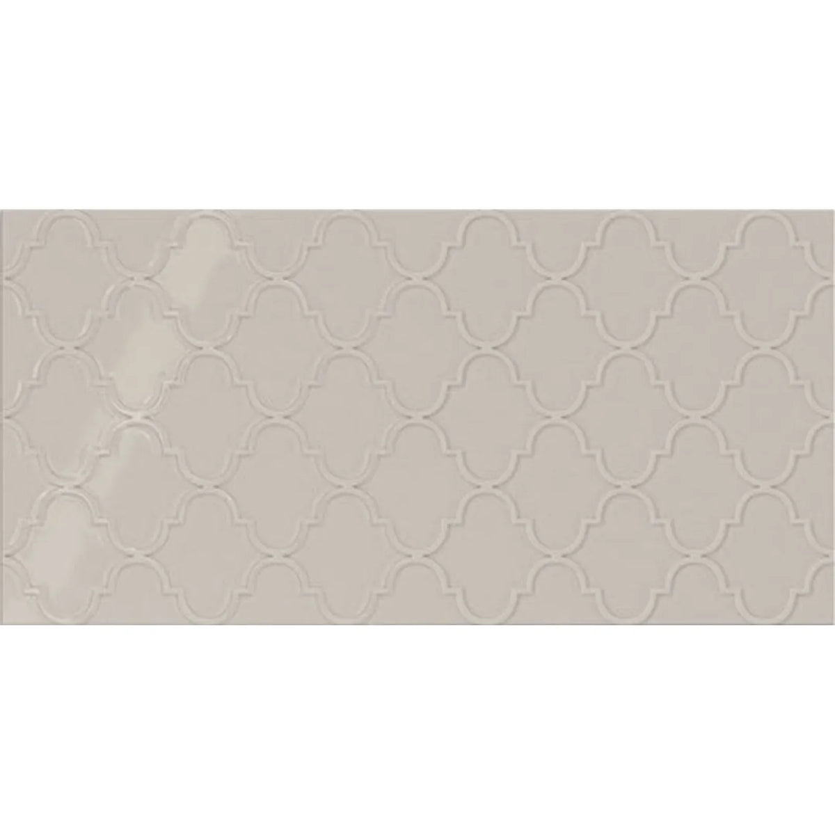 Daltile - Showscape - 12 in. x 24 in. Arabesque Textured Ceramic Wall Tile - Soft Gray