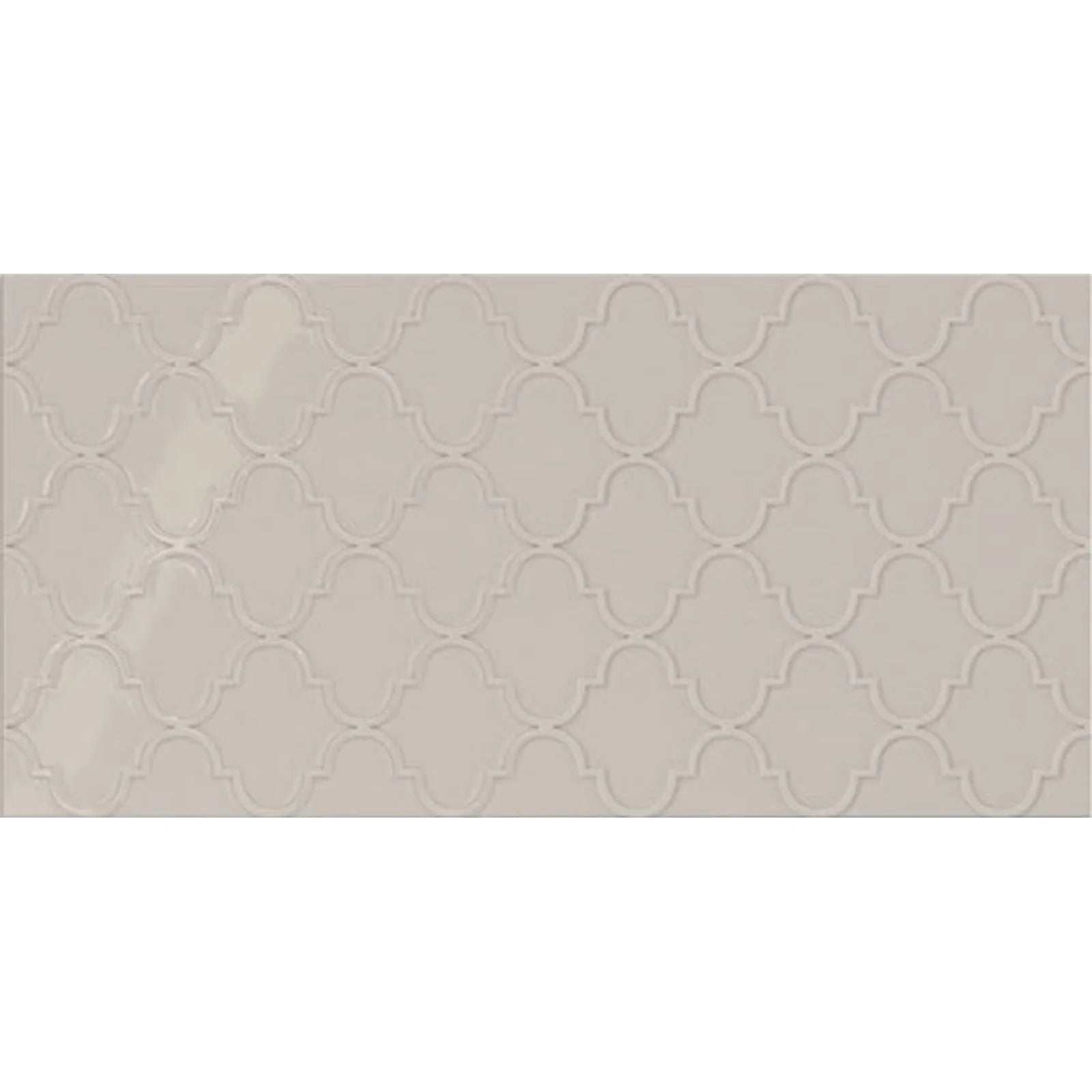 Daltile - Showscape - 12 in. x 24 in. Arabesque Textured Ceramic Wall Tile - Soft Gray