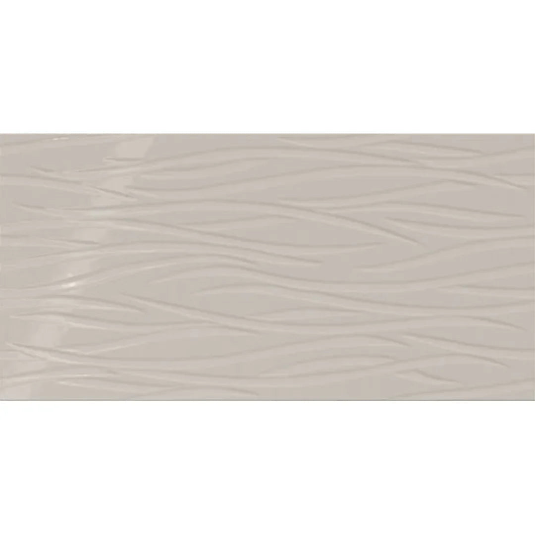 Daltile - Showscape - 12 in. x 24 in. Brushstroke Textured Ceramic Wall Tile - Soft Gray