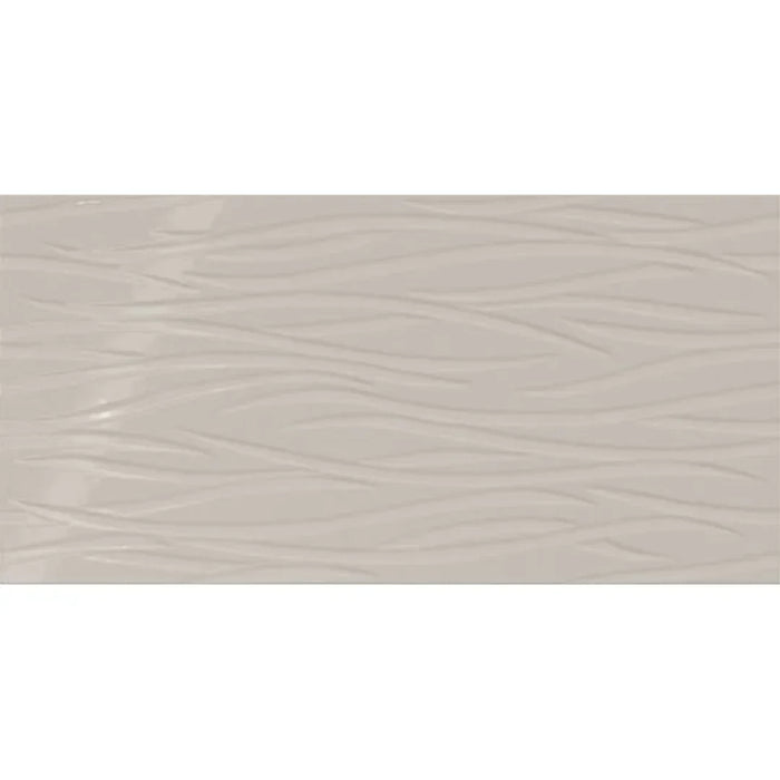 Daltile - Showscape - 12 in. x 24 in. Brushstroke Textured Ceramic Wall Tile - Soft Gray