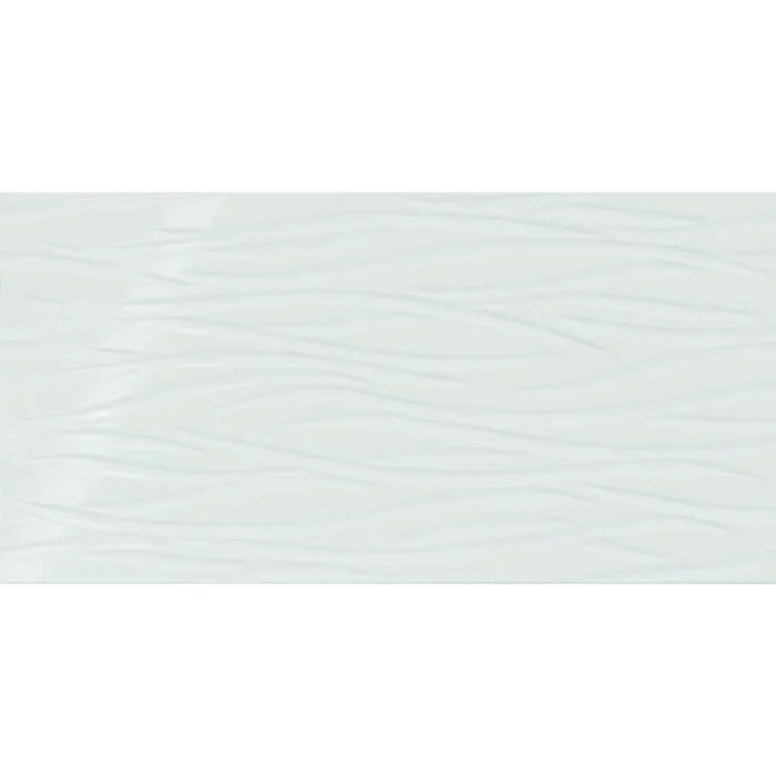 Daltile - Showscape - 12 in. x 24 in. Brushstroke Textured Ceramic Wall Tile - Stylish White