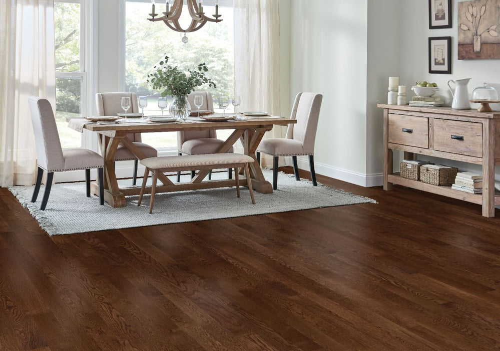 Bruce - St. Vincent Solid Hardwood - White Oak Saddle 2 1/4 in Room Scene