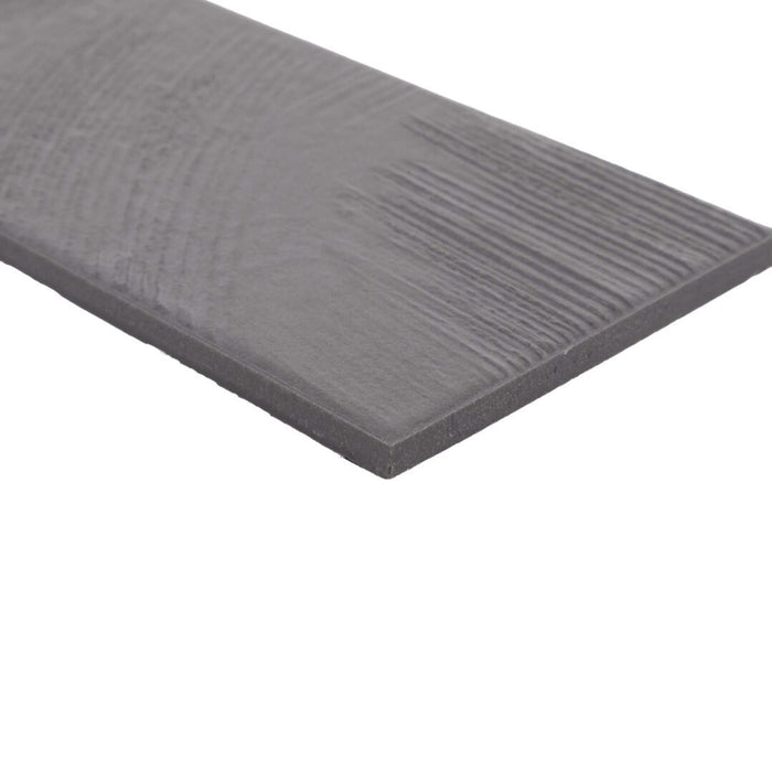 Lungarno - Spatula 3.5" x 7" Full-Body Porcelain Tile - Midnight Slate corner