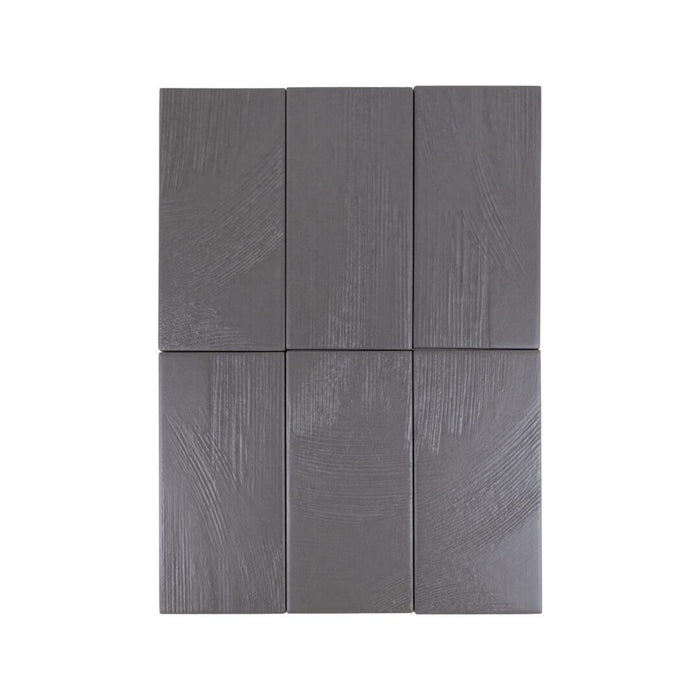 Lungarno - Spatula 3.5" x 7" Full-Body Porcelain Tile - Midnight Slate Variation
