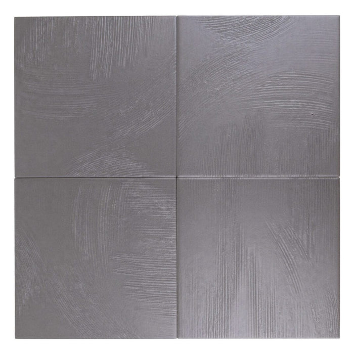 Lungarno - Spatula 7" x 7" Full-Body Porcelain Tile - Midnight Slate variation