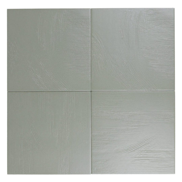 Lungarno - Spatula 7" x 7" Full-Body Porcelain Tile - Sage Mist Variation