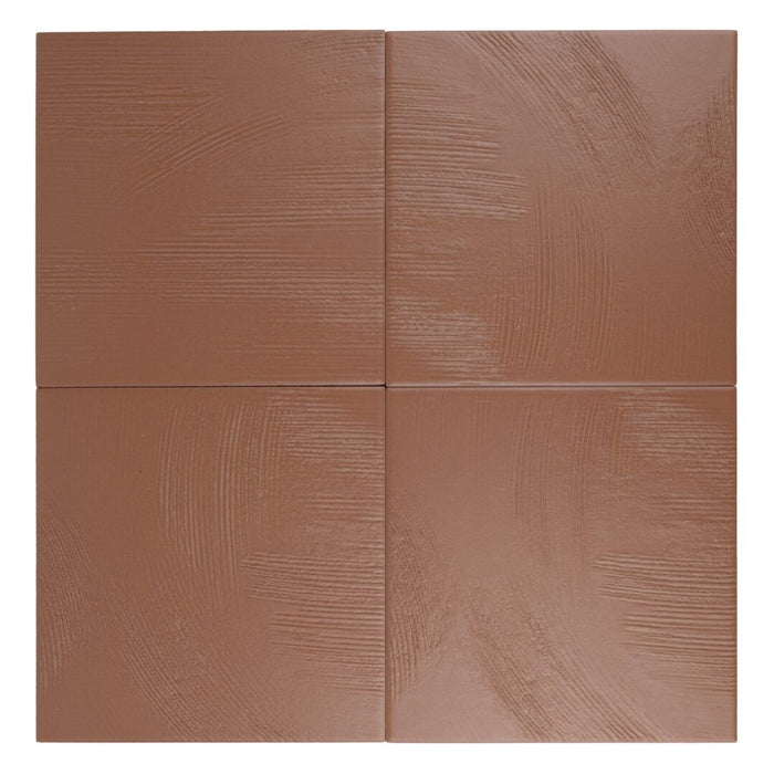 Lungarno - Spatula 7" x 7" Full-Body Porcelain Tile - Terra Silk variation