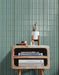Bellagio - Sarmento Collection - 3" x 8" Linear Deco Porcelain Tile - Celdor wall installation 