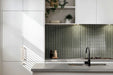 Bellagio - Sarmento Collection - 3" x 8" Linear Deco Porcelain Tile - Triolle wall installation