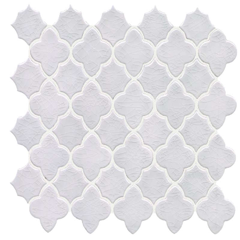 Soci Tile - Amara Patern 3&quot; x 6&quot; - White Crackle Brick