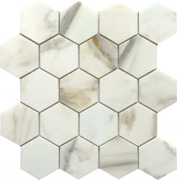 Soci Tile - 3" In. Hexagon - Calacutta Polished Hexagon