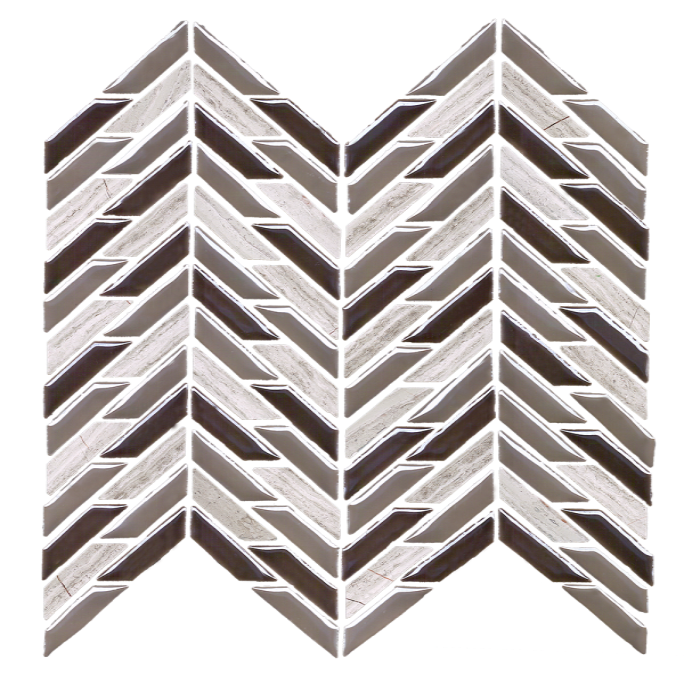 Soci Tile - Cityscape Series - Chevron Pattern - Zapata Blend