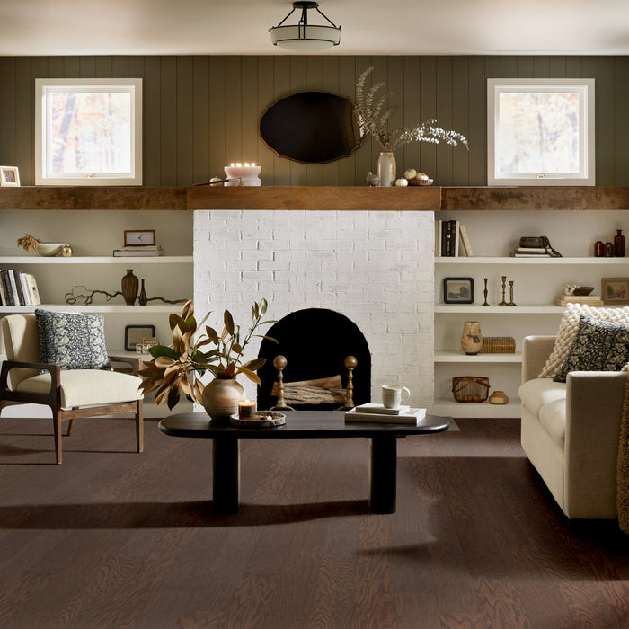 Shaw - Albright Oak 5" Hardwood SW582 - Weathered Living Room