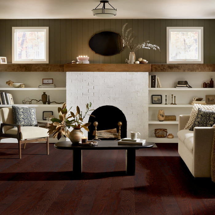 Shaw - Albright Oak 5" Hardwood SW582 - Hazelnut Living Room