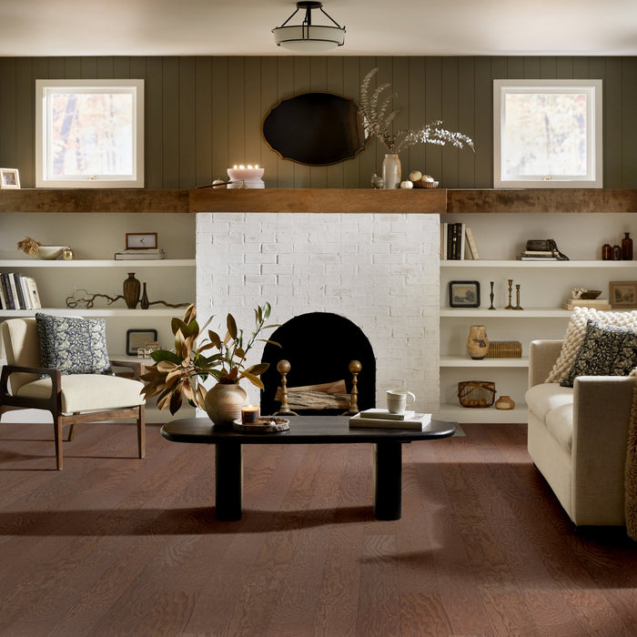 Shaw - Albright Oak 5" Hardwood SW582 - Flax Seed LG Room Scene