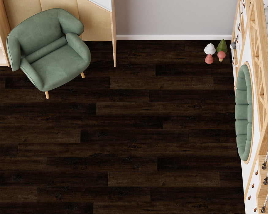 LW Flooring - Riverstone 7" x 60" Rigid Core Vinyl - Sapphire Wave Installed